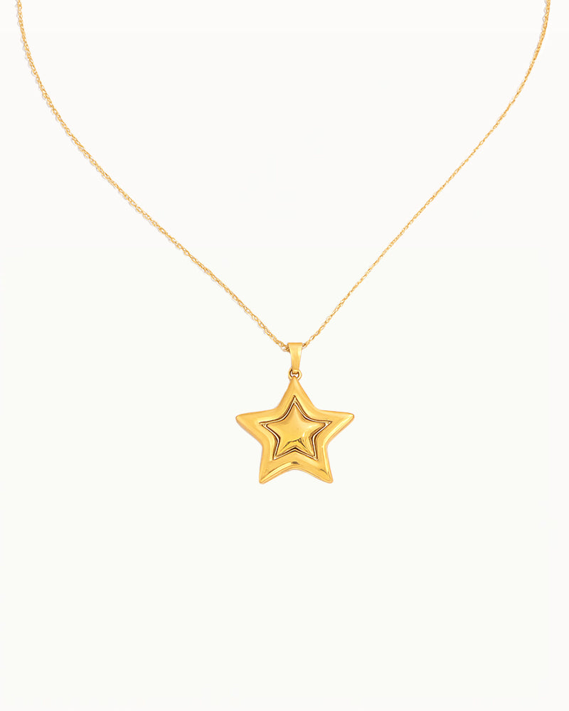 Collier en Or avec Grand Pendentif Étoile - Pip