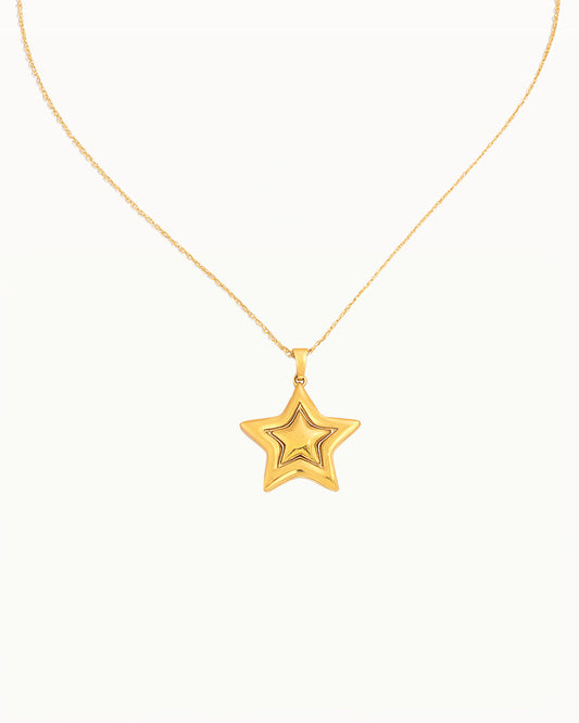 Collier en Or avec Grand Pendentif Étoile - Pip