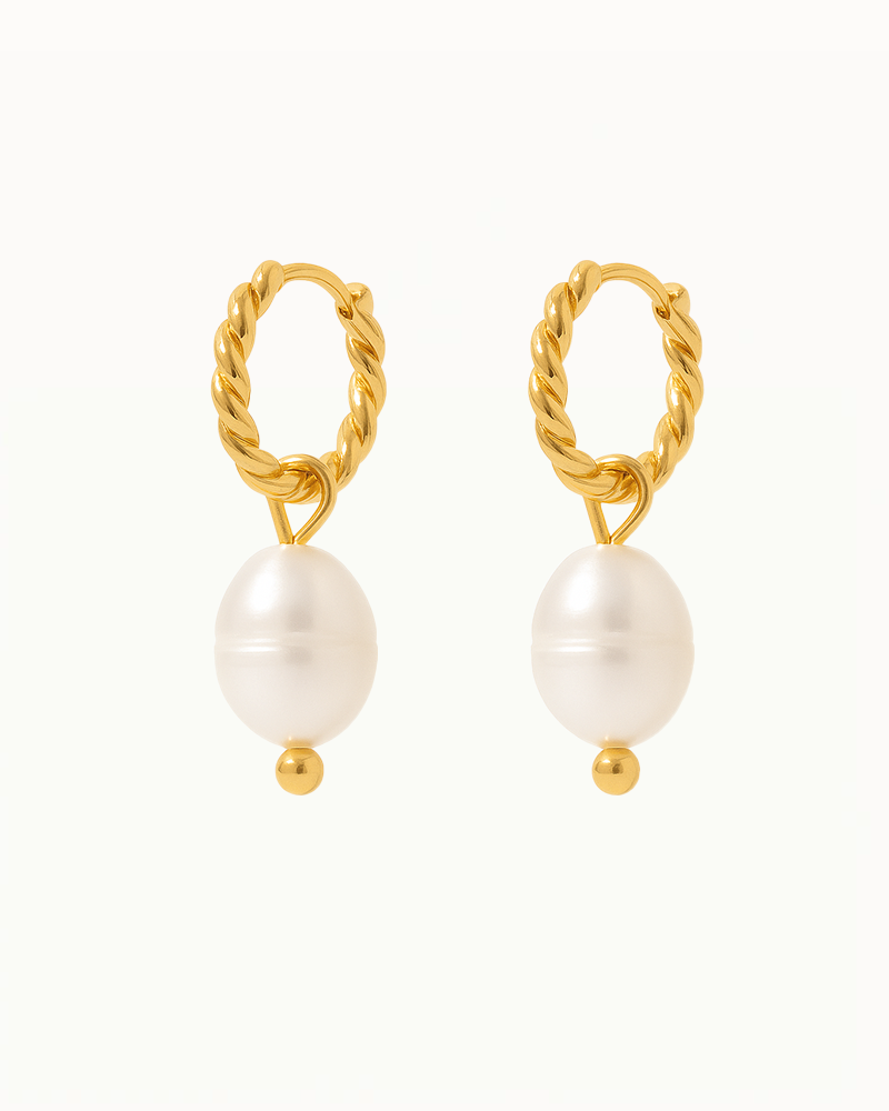 Boucles d'oreilles Twist avec perles - Alaina