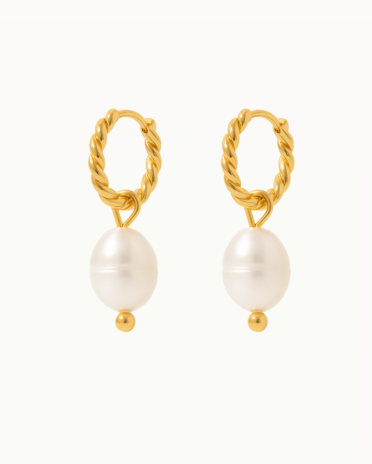 Boucles d'oreilles Twist avec perles - Alaina