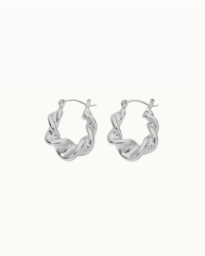 Boucles d'oreilles en forme de cerceau torsadées - Athena