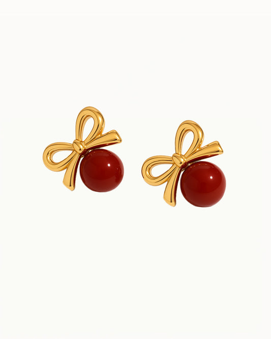 Boucles d'oreilles en forme de cerise - Emily