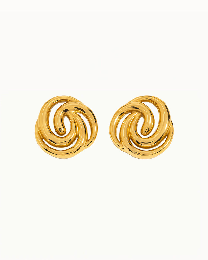 Boucles d'oreilles en statement organique torsadé - Josephine