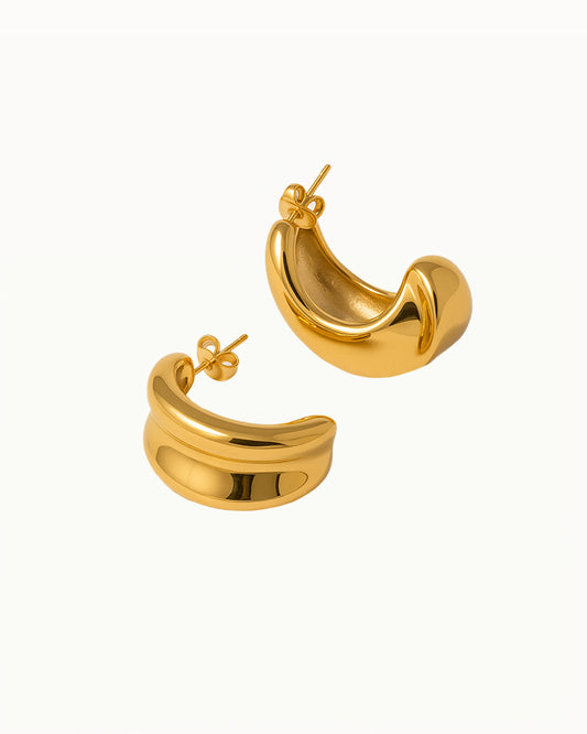 Boucles d'oreilles dorées Chunky - Mare