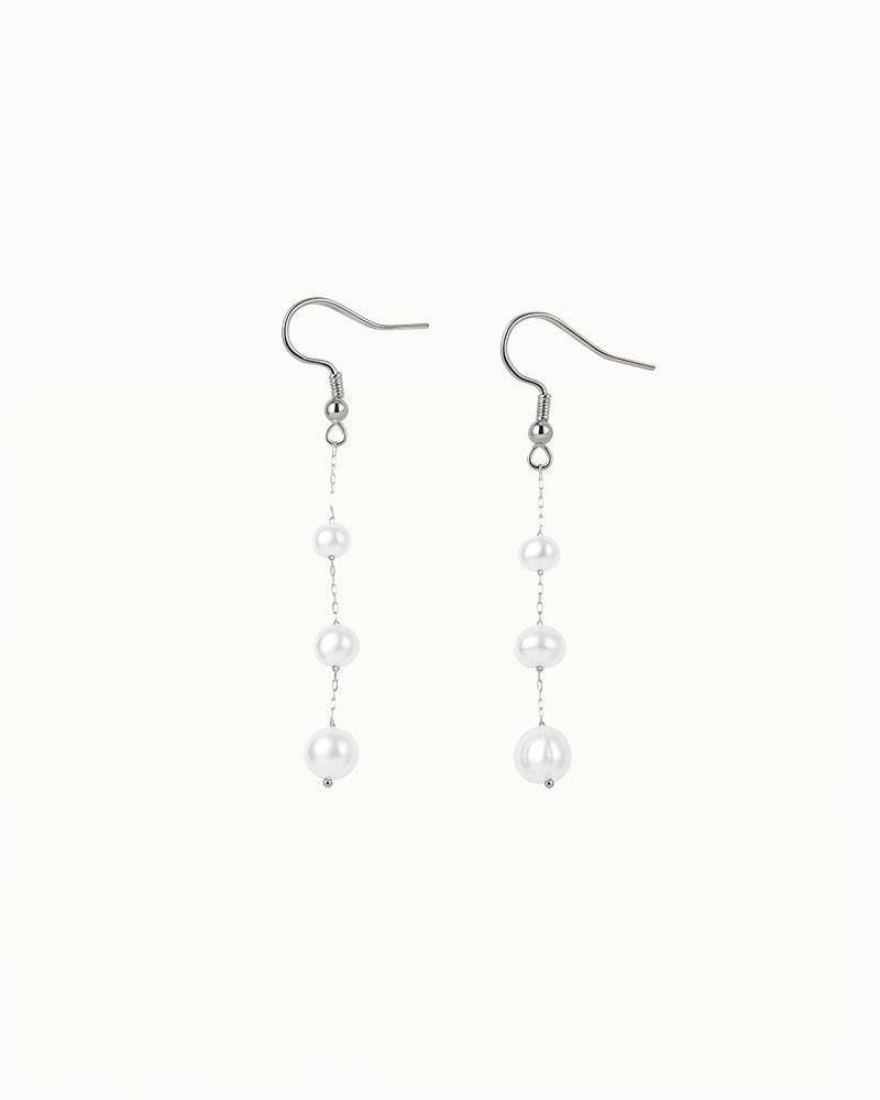 Boucles d'oreilles longues avec perles - Tyra