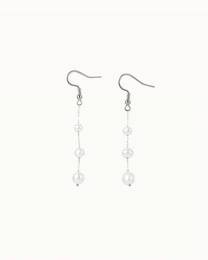 Boucles d'oreilles longues avec perles - Tyra