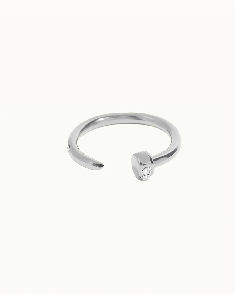 Bague ouverte Spijker avec pierres - Jenny - R76