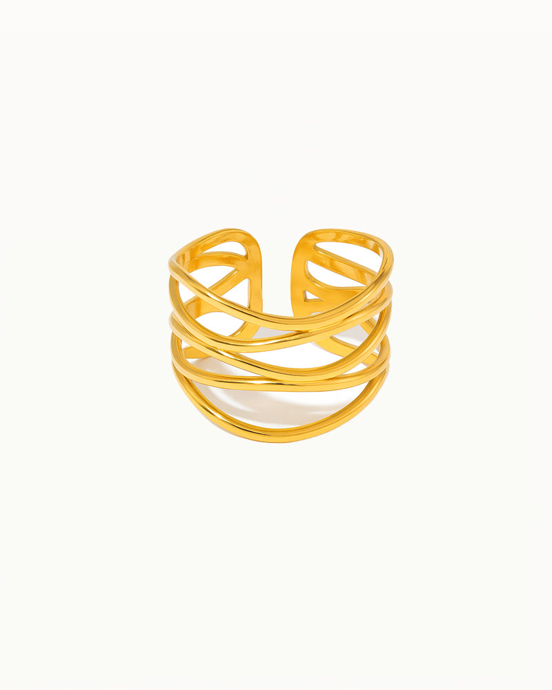 Bague en Or avec Design Tressé - Laurel - R64
