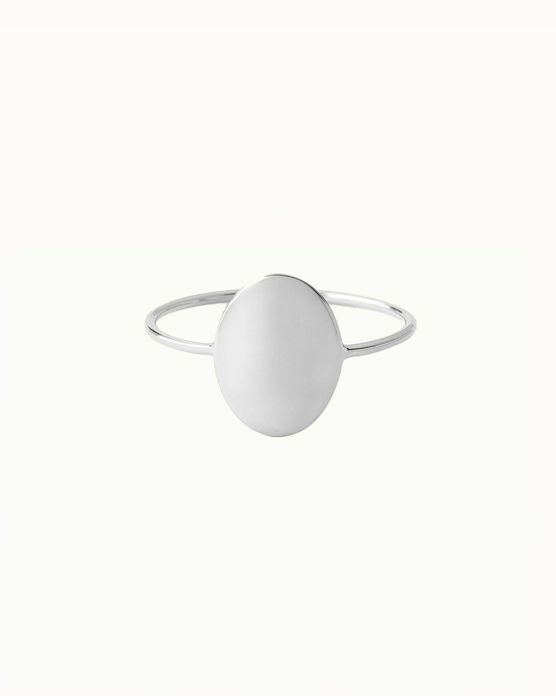 Minimalistische Ring met Ronde Plaat  - Lynn - R26