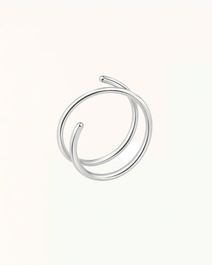 Nose Piercing Open Ring with Double Design - Neve