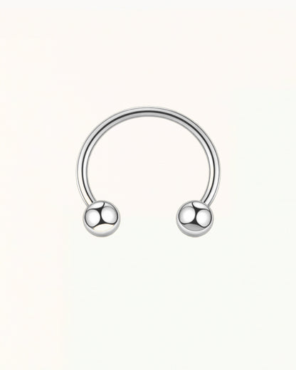Horseshoe Nose Piercing with Double Balls - Zosia
