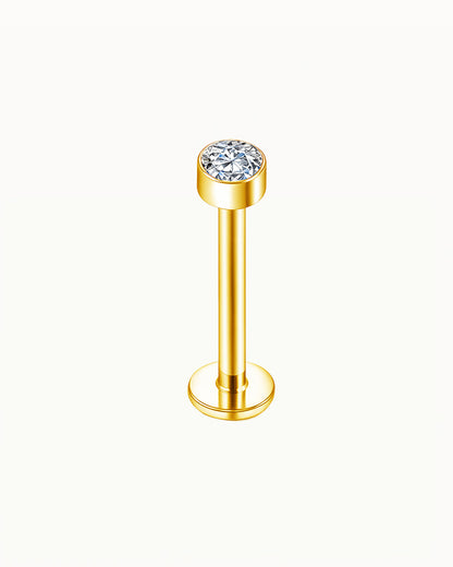 Piercing minimaliste en titane avec pierre - Agnes