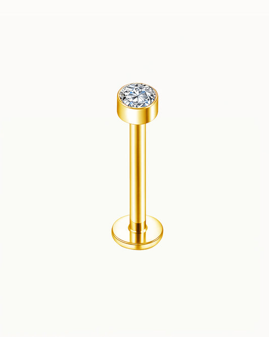 Piercing minimaliste en titane avec pierre - Agnes