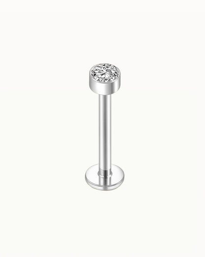 Piercing minimaliste en titane avec pierre - Agnes