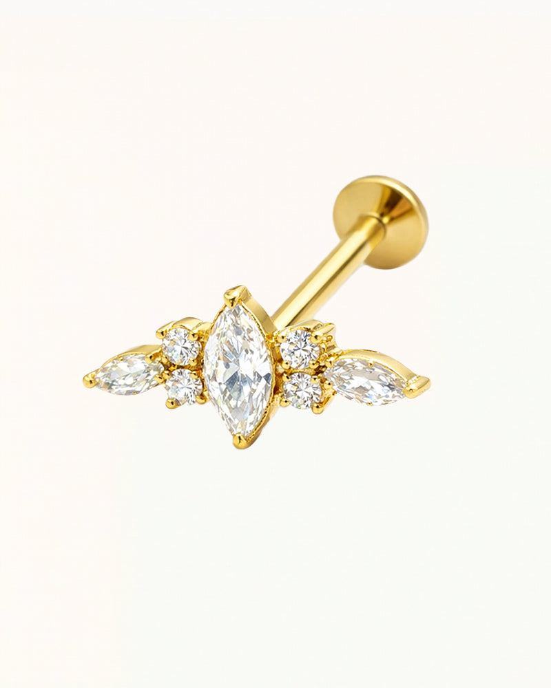 Elegant Piercing with Sparkling Stones - Alba