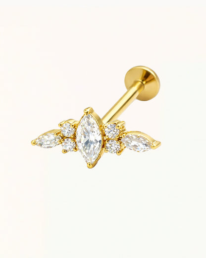 Elegant Piercing with Sparkling Stones - Alba