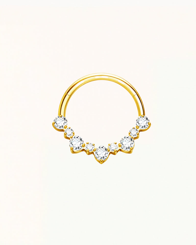 Titanium Ronde Daith Kristal Piercing - Jada