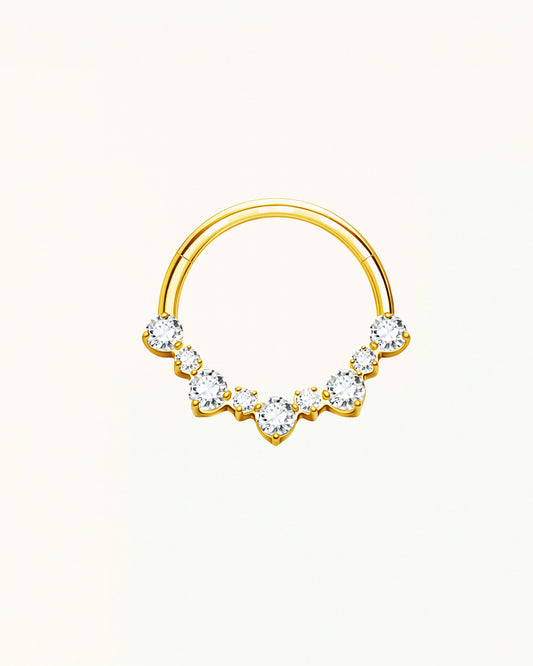 Titanium Ronde Daith Kristal Piercing - Jada