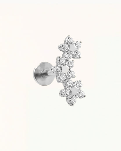 Titanium Bloemvormige Cluster Piercing - Jule