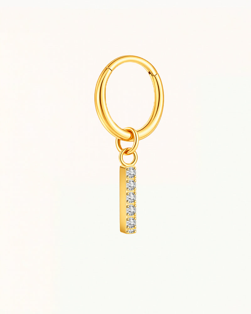 Titanium Piercing met Kristallen Hanger - Mackenzie