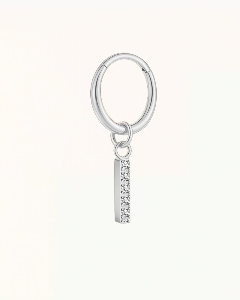 Titanium Piercing met Kristallen Hanger - Mackenzie