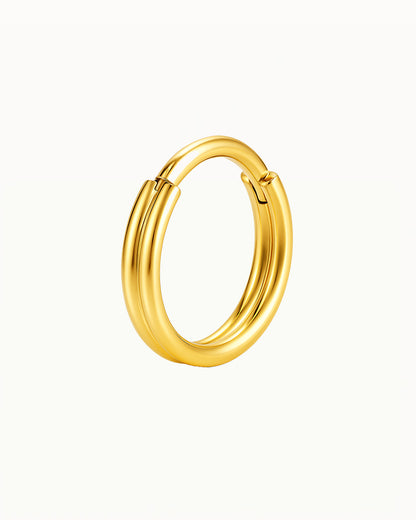 Piercing Anneau Double Minimaliste en Titane - Tamara