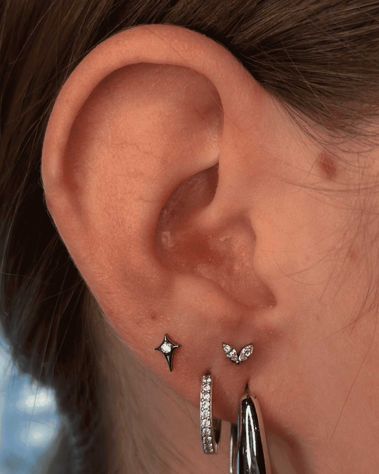 Piercing d'oreille en titane - Evelyn