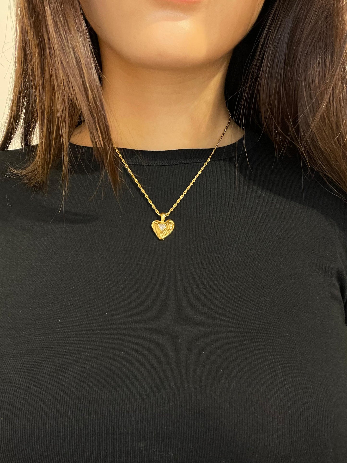 Vintage Chunky Hartjes Ketting - Kenna